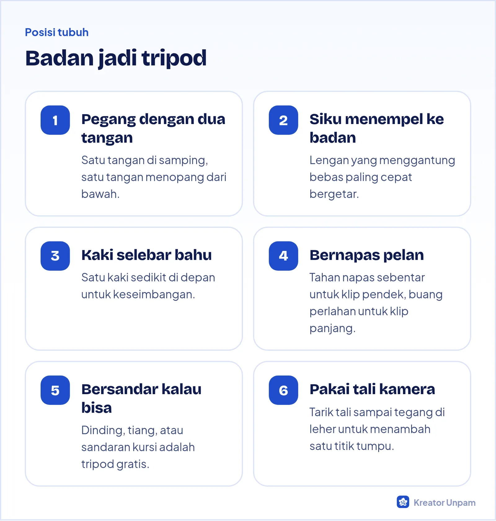 Cara memegang kamera atau ponsel supaya video lebih stabil